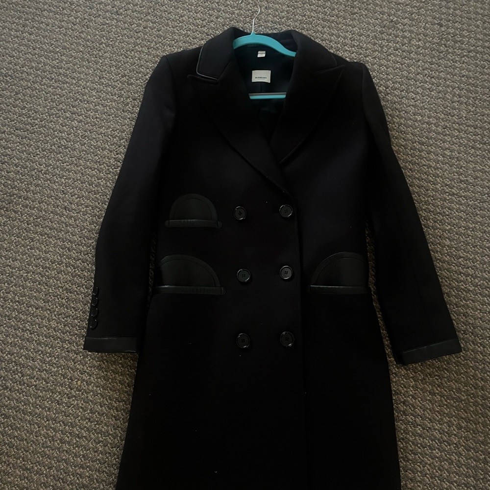 Women's Black Double-Breasted Coat